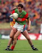 13 June 1999; Noel Connelly of Mayo in action against Tom Ryan of Roscommon during the Bank of Ireland Connacht Senior Football Championship semi-final match between Mayo and Roscommon at McHale Park in Castlebar, Mayo. Photo by Brendan Moran/Sportsfile
