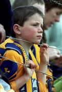 30 May 1999; A young Roscommon supporter during the Bank of Ireland Connacht Senior Football Championship quarter-final match between Leitrim and Roscommon at Páirc Seán Mac Diarmada in Carrick-on-Shannon, Leitrim. Photo by Brendan Moran/Sportsfile