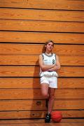 9 May 1999; Ireland Senior Women's Basketball player Susan Moran during a feature at the National Basketball Arena in Dublin. Photo by David Maher/Sportsfile