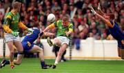 6 June 1999; Tommy Dowd of Meath in action against Adrian Foley, left, and Darren Foley of Wicklow during the Bank of Ireland Leinster Senior Football Championship quarter-final match between Meath and Wicklow at Croke Park in Dublin. Photo by Brendan Moran/Sportsfile