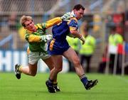 6 June 1999; Trevor Doyle of Wicklow is tackled by Darren Fay of Meath during the Bank of Ireland Leinster Senior Football Championship quarter-final match between Meath and Wicklow at Croke Park in Dublin. Photo by Brendan Moran/Sportsfile