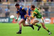 6 June 1999; Trevor Doyle of Wicklow in action against Paddy Reynolds of Meath during the Bank of Ireland Leinster Senior Football Championship quarter-final match between Meath and Wicklow at Croke Park in Dublin. Photo by Brendan Moran/Sportsfile