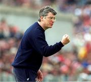20 June 1999; Derry manager Val Andrews during the Bank of Ireland Ulster Senior Football Championship quarter-final match between Derry and Cavan at Casement Park in Belfast. Photo by David Maher/Sportsfile