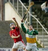 19 February 2006; Kieran Murphy, Cork, in action against David Franks, Offaly. Allianz National Hurling League, Division 1A, Round 1, Offaly v Cork, St. Brendan's Park, Birr, Co. Offaly. Picture credit: Pat Murphy / SPORTSFILE