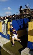 19 February 2006; Ciaran Kelleher, Kilmacud Crokes captain leads his team out. AIB All-Ireland Club Football Championship, Semi-Final, Salthill Knocknacarra v Kilmacud Crokes, Pearse Park, Longford. Picture credit: Damien Eagers / SPORTSFILE