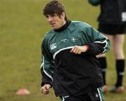 21 February 2006; Donncha O'Callaghan during Ireland rugby squad training. St. Gerard's School, Bray, Co. Wicklow. Picture credit: Pat Murphy / SPORTSFILE