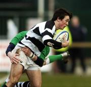 21 February 2006; Eoin O'Malley, Belvedere College, in action against Donagh O'Shea, Gonzaga College. Leinster Schools Senior Cup, 2nd Round, Gonzaga College v Belvedere College, Donnybrook, Dublin. Picture credit: Damien Eagers / SPORTSFILE
