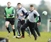 22 February 2006; Out-half Ronan O'Gara in action during Ireland rugby squad training. St. Gerard's School, Bray, Co. Wicklow. Picture credit: Brendan Moran / SPORTSFILE
