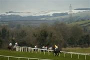 22 February 2006; Runners and Riders make their way to the start of the Book Your Festival Tickets Hurdle. Punchestown Racecourse, Co. Kildare. Picture credit: Brian Lawless / SPORTSFILE