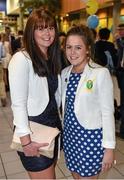 1 May 2014; Claire Harrison, left, and Jane Gilligan arrive for the UCD Sports Awards 2013/2014. Astra Hall, UCD, Belfield, Dublin. Picture credit: Stephen McCarthy / SPORTSFILE