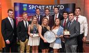 1 May 2014; Members of the UCD Sailing Club who accepted the Varsity Club of the Year during the UCD Sports Awards 2013/2014. Astra Hall, UCD, Belfield, Dublin. Picture credit: Stephen McCarthy / SPORTSFILE