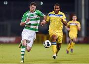 2 May 2014; Ciaran Kilduff, Shamrock Rovers, in action against Samuel Oji, Limerick FC. Airtricity League Premier Division, Shamrock Rovers v Limerick FC, Tallaght Stadium, Tallaght, Co. Dublin. Picture credit: Ramsey Cardy / SPORTSFILE
