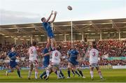 2 May 2014; Devin Toner, Leinster, takes possession in a lineout. Celtic League 2013/14, Round 21, Ulster v Leinster. Ravenhill Park, Belfast, Co. Antrim. Picture credit: Stephen McCarthy / SPORTSFILE