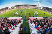 2 May 2014; A general view of Ravenhill Park as the Leinster players make their way out ahead of the game. Celtic League 2013/14, Round 21, Ulster v Leinster. Ravenhill Park, Belfast, Co. Antrim. Picture credit: Stephen McCarthy / SPORTSFILE