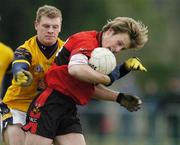24 February 2006; Rory McCarthy, University College Cork, in action against Owen Lennon, Dublin City University. Datapac Sigerson Cup, Semi-Final, Dublin City University v University College Cork, DCU Grounds, Dublin. Picture credit: Ray Lohan / SPORTSFILE