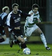24 February 2006; Alan Reilly, St. Patrick's Athletic, in action against Tadgh Purcell, Shamrock Rovers. Pre-Season Friendly, St. Patrick's Athletic v Shamrock Rovers, Richmond Park, Dublin. Picture credit: David Maher / SPORTSFILE