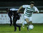 24 February 2006; James Duffy, Shamrock Rovers, in action against Mark Rutherford, St. Patrick's Athletic. Pre-Season Friendly, St. Patrick's Athletic v Shamrock Rovers, Richmond Park, Dublin. Picture credit: David Maher / SPORTSFILE