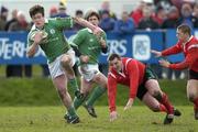 25 February 2006; Ian Whitten, Ireland, breaks through the Welsh defence. Under 19 International 2005-2006, Ireland U19 v Wales U19, Stradbrook Road, Dublin. Picture credit: Ray McManus / SPORTSFILE