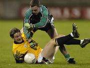 25 February 2006; Brian O'Reilly, DCU, in action against James McGovern, QUB. Datapac Sigerson Cup Final, Queens University, Belfast v Dublin City University, Parnell Park, Dublin. Picture credit: Damien Eagers / SPORTSFILE