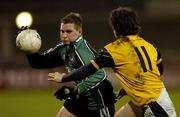 25 February 2006; Kevin McGourty, QUB, in action against Brendan Egan, DCU. Datapac Sigerson Cup Final, Queens University, Belfast v Dublin City University, Parnell Park, Dublin. Picture credit: Damien Eagers / SPORTSFILE