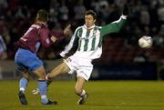 27 February 2006; George O'Callaghan, Cork City, in action against Shane Robinson, Drogheda United. Setanta Cup, Group 1, Cork City v Drogheda United, Turners Cross, Cork. Picture credit: Pat Murphy / SPORTSFILE