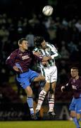 27 February 2006; Alan Bennett, Cork City, in action against Shane Robinson, Drogheda United. Setanta Cup, Group 1, Cork City v Drogheda United, Turners Cross, Cork. Picture credit: Pat Murphy / SPORTSFILE