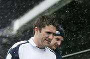 28 February 2006; Robbie Keane, who was announced as the new Republic of Ireland captain, during a snow shower after squad training. Lansdowne Road, Dublin. Picture credit: David Maher / SPORTSFILE