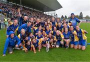 3 May 2014; The Roscommon players celebrate with the cup. TESCO Ladies National Football League Division 4 Final, Antrim v Roscommon, O'Connor Park, Tullamore, Co. Offaly. Picture credit: Ray McManus / SPORTSFILE