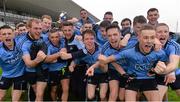 3 May 2014; Dublin players celebrate with the cup after the game. Cadbury GAA Football All-Ireland U21 Championship Final, Dublin v Roscommon, O'Connor Park, Tullamore, Co. Offaly. Picture credit: Ray McManus / SPORTSFILE