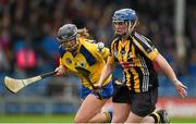 4 May 2014; Ann Dalton, Kilkenny, in action against Kate Lynch, Clare. Irish Daily Star National Camogie League Division 1 Final, Kilkenny v Clare, Semple Stadium, Thurles, Co. Tipperary. Picture credit: Diarmuid Greene / SPORTSFILE