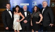 3 May 2014; Representatives from Clondalkin RFC, from left, Frank & Lisa Lynam, Chris McGinn, Seta & Tom Duffy at the Leinster Rugby Awards Ball. The annual Leinster Rugby Awards Ball Awards Ball took place in the Mansion House, Saturday evening where Jack McGrath was awarded the Bank of Ireland Leinster Rugby Players' Player of the Year and Marty Moore was awarded the Best Menswear Young Player of the Year award. Risteard Cooper was the Master of Ceremonies on a great night which also acknowledged the outstanding contributions of Leo Cullen and Brian O’Driscoll as they retire at the end of the season. For a full list of award winners and more information log on to www.leinsterrugby.ie. Picture credit: Stephen McCarthy / SPORTSFILE