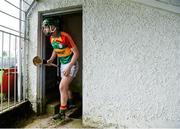 4 May 2014; David English, Carlow, leads his team-mates from the dressing room ahead of the game. GAA All-Ireland Senior Hurling Championship Qualifier Group - Round 2, Carlow v Antrim, Dr. Cullen Park, Carlow. Picture credit: Barry Cregg / SPORTSFILE