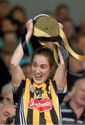 4 May 2014; Kilkenny captain Leann Fennelly lifts the cup after victory over Clare. Irish Daily Star National Camogie League Division 1 Final, Kilkenny v Clare, Semple Stadium, Thurles, Co. Tipperary. Picture credit: Ray McManus / SPORTSFILE