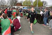 4 May 2014; Mayo players make their through the crowd on the way into Gaelic Park ahead of the game. Connacht GAA Football Senior Championship Preliminary Round, New York v Mayo, Gaelic Park, Bronx, New York, USA. Picture credit: Pat Murphy / SPORTSFILE