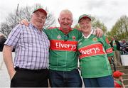 4 May 2014; Mayo supporters, from left, Martin Haron, Kevin and Marian Reilly, all from Swinford, Co. Mayo, ahead of the game. Connacht GAA Football Senior Championship Preliminary Round, New York v Mayo, Gaelic Park, Bronx, New York, USA. Picture credit: Pat Murphy / SPORTSFILE
