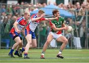 4 May 2014; Aidan O'Shea, Mayo, in action against Paddy Boyle and Paul O'Connor, New York. Connacht GAA Football Senior Championship Preliminary Round, New York v Mayo, Gaelic Park, Bronx, New York, USA. Picture credit: Pat Murphy / SPORTSFILE