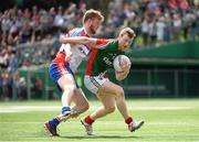 4 May 2014; Colm Boyle, Mayo, in action against Ross Wherity, New York. Connacht GAA Football Senior Championship Preliminary Round, New York v Mayo, Gaelic Park, Bronx, New York, USA. Picture credit: Pat Murphy / SPORTSFILE