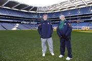 28 February 2006; Republic of Ireland manager Steve Staunton, left, and Sir Bobby Robson, International Football Consultant, Republic of Ireland, during a tour of Croke Park, Dublin. Picture credit: David Maher / SPORTSFILE