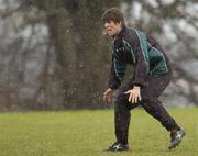 28 February 2006; Donncha O'Callaghan in action during Ireland rugby squad training. St. Gerard's School, Bray, Co. Wicklow. Picture credit: Brian Lawless / SPORTSFILE