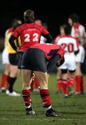 3 March 2006; A dejected Mark Halstead and Gary Connelly, background, Munster, at the end of the game. Celtic League 2005-2006, Ulster v Munster, Ravenhill, Beflast. Picture credit: Oliver McVeigh / SPORTSFILE