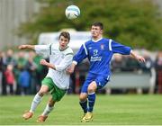 5 May 2014; Ben Banaghan, Nenagh AFC, in action against Jamie Conway, Evergreen FC. FAI Umbro Youth Cup Final, Evergreen FC v Nenagh AFC, The Prince Grounds, Castlecomer, Kilkenny. Picture credit: Matt Browne / SPORTSFILE