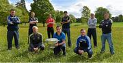 6 May 2014; Senior footballers, back row, from left to right, Leighton Glynn, Wicklow, Alan Mulhall, Offaly, Shane Lennon, Louth, Conor Gillespie, Meath, Patrick Collum, Longford and Eoin Doyle, Kildare. Front row, from left to right, Ben Brosnan, Wexford, James McCarthy, Dublin, and Ross Munnelly, Laois, in attendance at the launch of the Leinster Senior Championships 2014. Farmleigh House, Dublin. Picture credit: Barry Cregg / SPORTSFILE