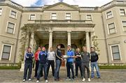 6 May 2014; Senior footballers, from left to right, Leighton Glynn, Wicklow, Shane Lennon, Louth, Ross Munnelly, Laois, Patrick Collum, Longford, Conor Gillespie, Meath, James McCarthy, Dublin, Alan Mulhall, Offaly, Ben Brosnan, Wexford, and Eoin Doyle, Kildare, in attendance at the launch of the Leinster Senior Championships 2014. Farmleigh House, Dublin. Picture credit: Barry Cregg / SPORTSFILE