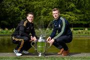 6 May 2014; Senior hurlers Lester Ryan, left, Kilkenny, and Joe Canning, Galway, in attendance at the launch of the Leinster Senior Championships 2014. Farmleigh House, Dublin. Picture credit: Barry Cregg / SPORTSFILE