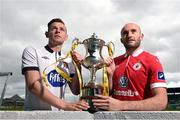 6 May 2014; Dundalk's Andy Boyle and Sligo Rovers' Alan Keane at Tallaght Stadium in advance of their Setanta Sports Cup Final. Tallaght Stadium, Tallaght, Co. Dublin. Picture credit: Stephen McCarthy / SPORTSFILE