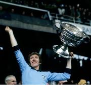 22 September 1974; The Dublin captain Sean Doherty lifts the Sam Maguire Cup. All Ireland Senior Football Championship Final, Dublin v Galway. Croke Park, Dublin. Picture credit: Connolly Collection / SPORTSFILE