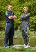 6 May 2014; Senior footballers Alan Mulhall, Offaly, and Ben Brosnan, Wexford, in attendance at the launch of the Leinster Senior Championships 2014. Farmleigh House, Dublin. Picture credit: Barry Cregg / SPORTSFILE