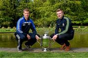 6 May 2014; Senior hurlers Matthew Whelan, Laois, and Joe Canning, Galway, in attendance at the launch of the Leinster Senior Championships 2014. Farmleigh House, Dublin. Picture credit: Barry Cregg / SPORTSFILE