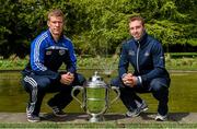 6 May 2014; Senior hurlers Matthew Whelan, Laois, and Johnny McCaffrey, Dublin, in attendance at the launch of the Leinster Senior Championships 2014. Farmleigh House, Dublin. Picture credit: Barry Cregg / SPORTSFILE