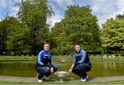 6 May 2014; Senior footballers Ross Munnelly, Laois, and Leighton Glynn, Wicklow, in attendance at the launch of the Leinster Senior Championships 2014. Farmleigh House, Dublin. Picture credit: Barry Cregg / SPORTSFILE